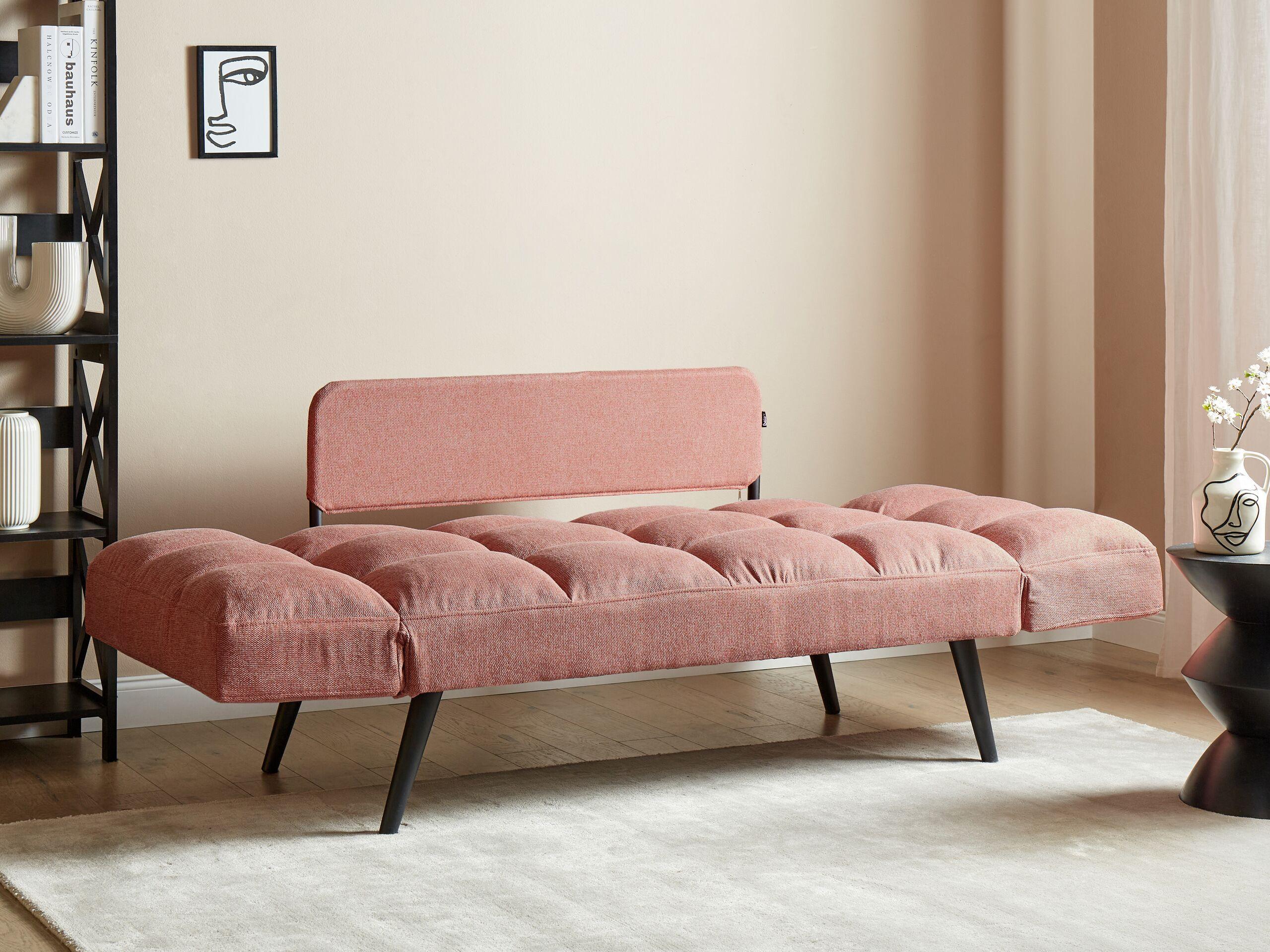 Beliani Schlafsofa aus Polyester Retro BREKKE  