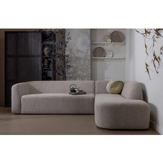 mutoni Ecksofa Sloping rechts Chenille natur 274x225  