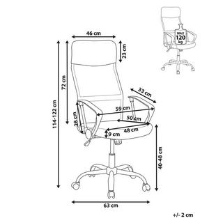 Beliani Chaise de bureau en Tissu maillé Minimaliste DESIGN  