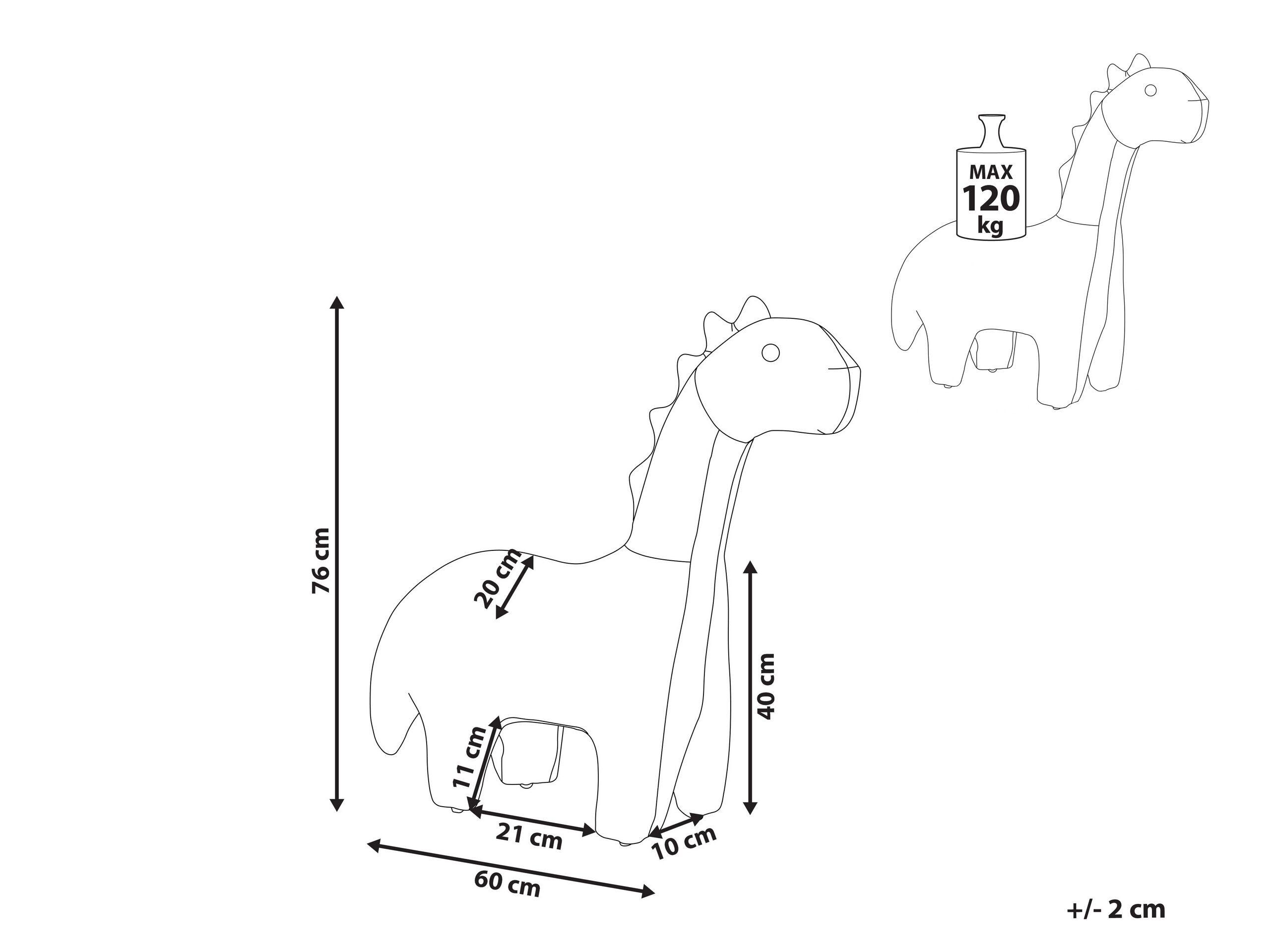 Beliani Sgabello en Velluto Moderno BRONTOSAUR  