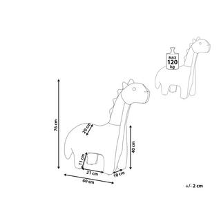 Beliani Hocker aus Samtstoff Modern BRONTOSAUR  