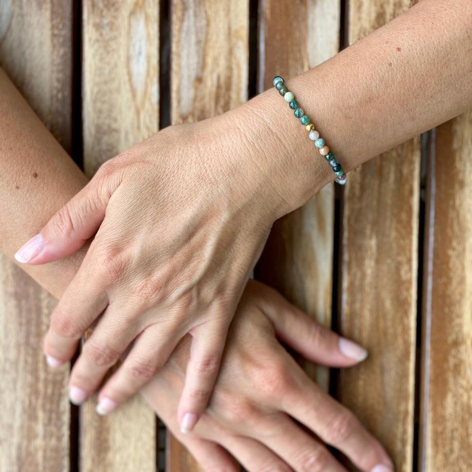 Balibay  Morena  Armband mit Achat & Moosachat Steinen 