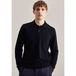 Polo-Shirt Regular Fit Langarm Uni