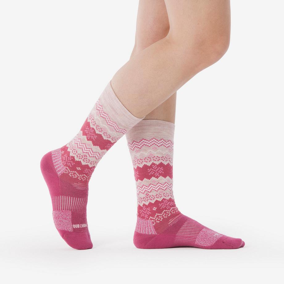 QUECHUA SH500 Ultra-Caldo Merino Calze da Trekking Invernali a Mezza Gamba 2 Paia  