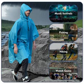 Alopini Poncho Antipioggia Impermeabile con Cappuccio  