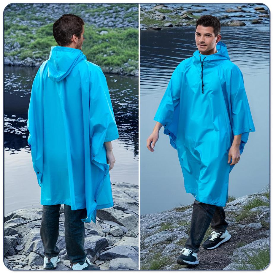 Alopini  Regenponcho Wasserdichtes Regencape mit Kapuze 