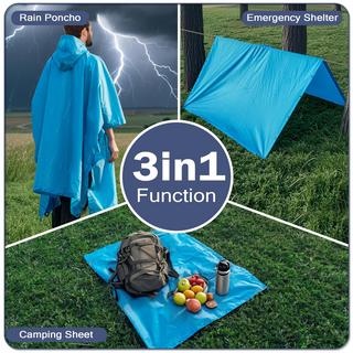 Alopini Poncho Antipioggia Impermeabile con Cappuccio  