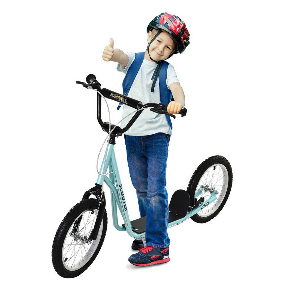 Northio  Trottinette enfant, trottinette pliable avec pneumatiques et frein à main, trottinette de ville, aventure pour enfants à partir de 5 ans, 16 pouces Aosom 