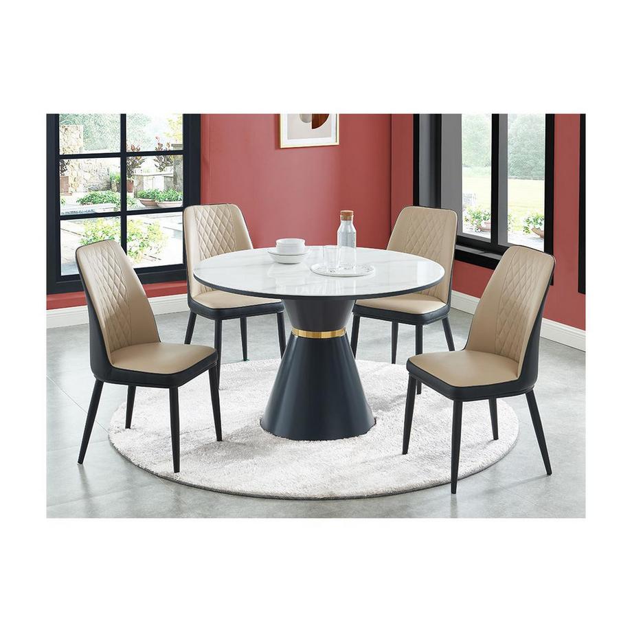 Vente-unique Lot de 6 chaises en simili métal MILDURA  