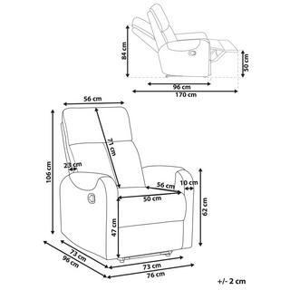 Beliani Fauteuil en Polyester Moderne SOMERO  