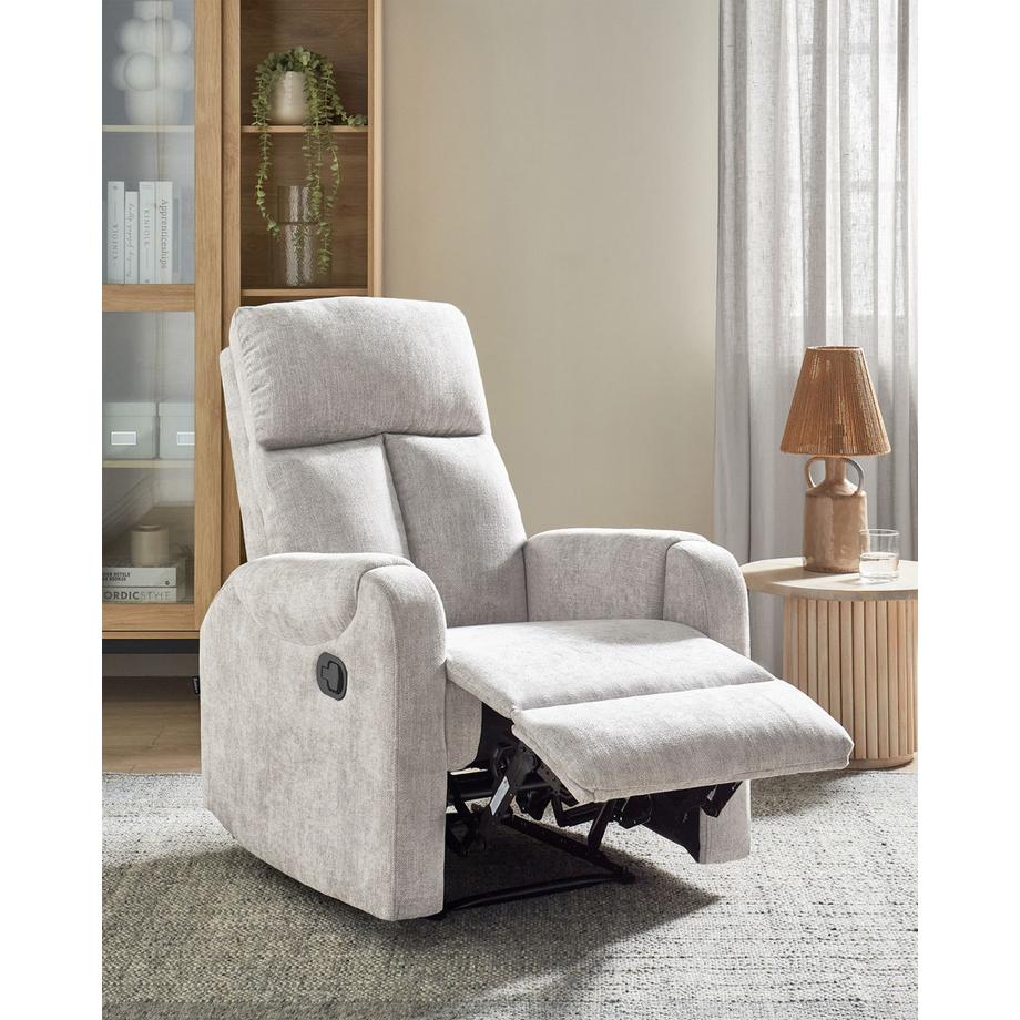 Beliani Fauteuil inclinable en Tissu Traditionnel SOMERO  