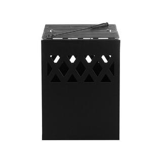 Beliani Foyer avec grille en Acier Scandinave SHIGA  