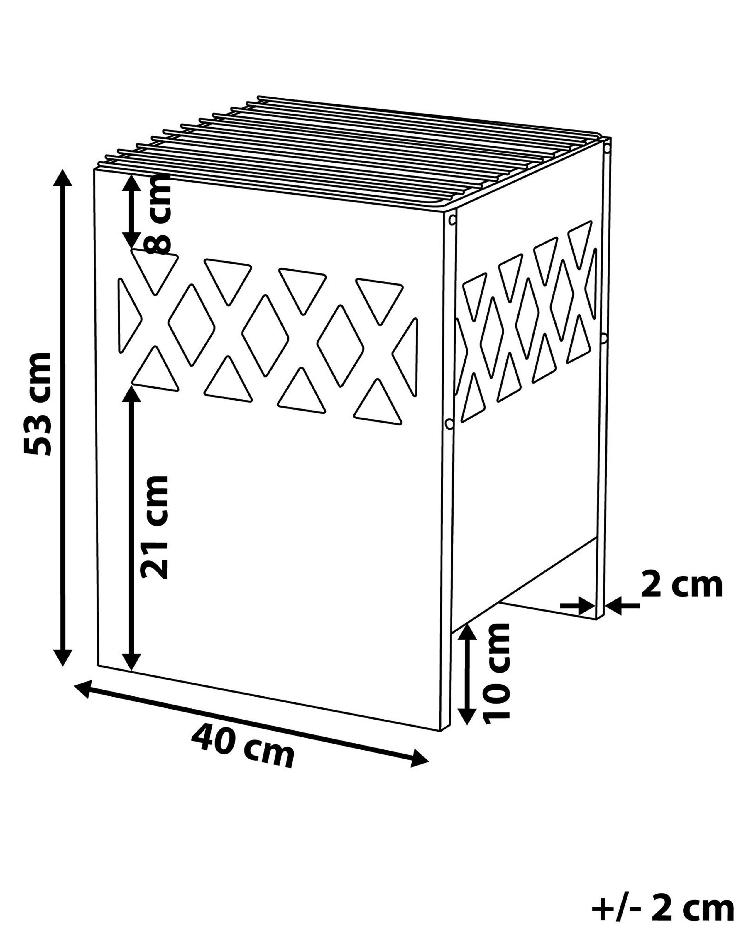 Beliani Foyer avec grille en Acier Scandinave SHIGA  