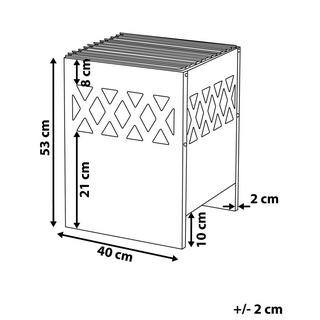 Beliani Foyer avec grille en Acier Scandinave SHIGA  