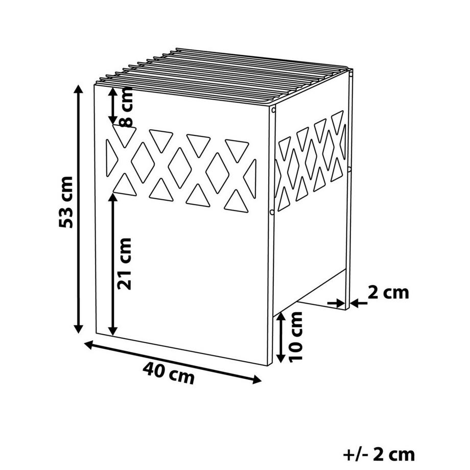 Beliani Grill-Feuerstelle aus Stahl  SHIGA  