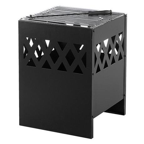 Beliani Foyer avec grille en Acier Scandinave SHIGA  