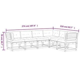 VidaXL Salon de jardin bois de douglas  