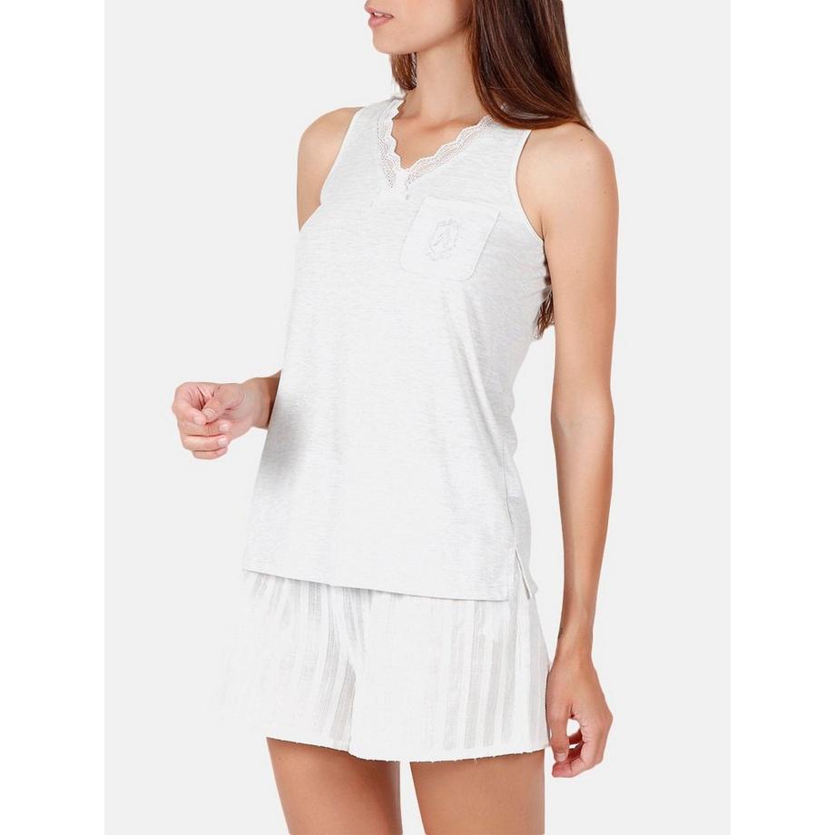 Admas Luxe Stripes Pyjama Short Débardeur  