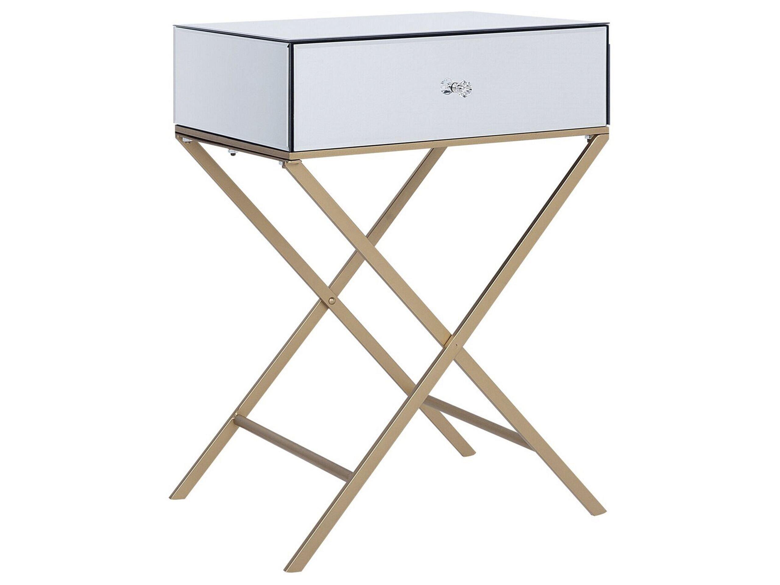 Beliani Table d'appoint en Verre Glamour VIVY  