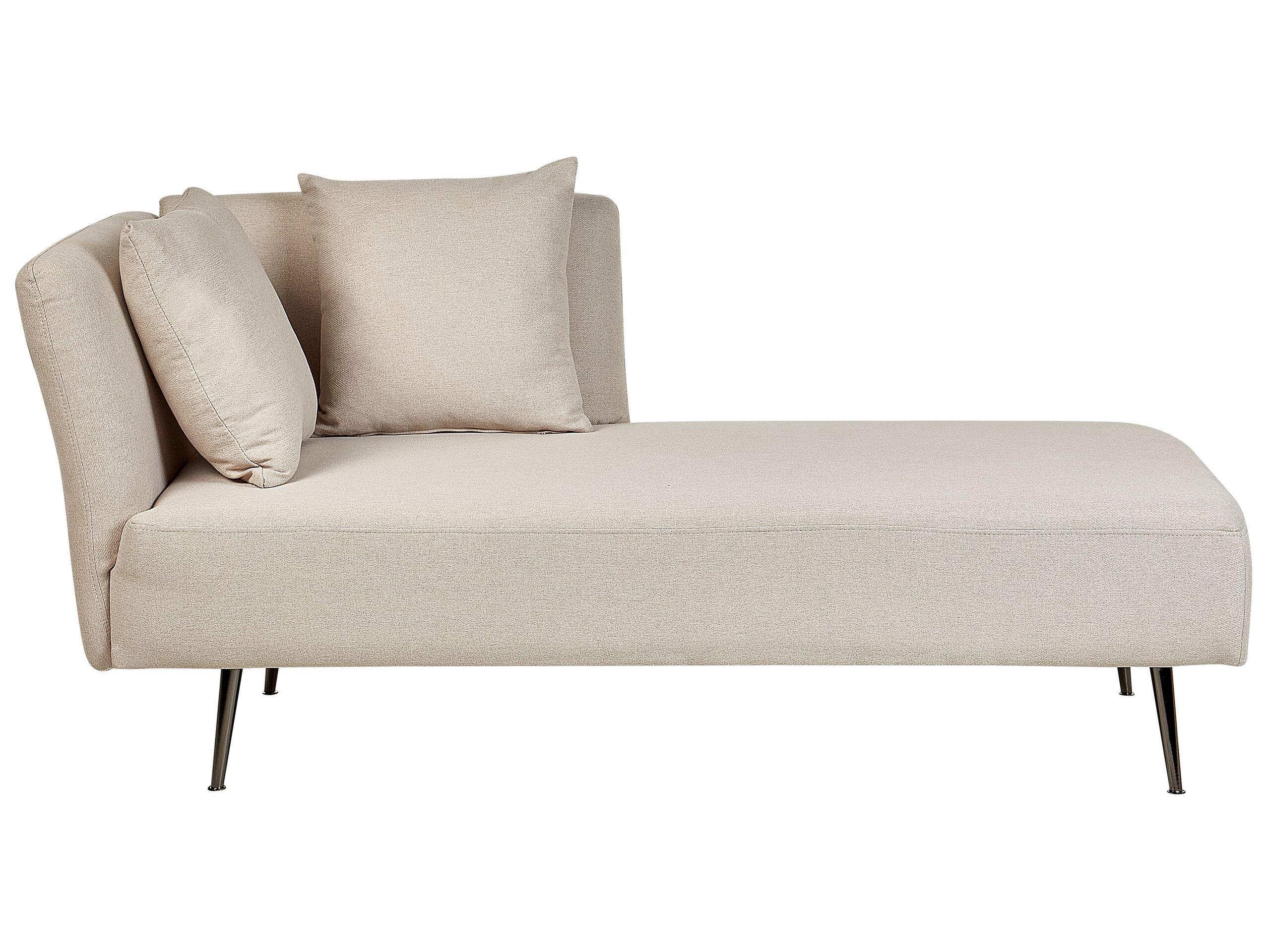 Beliani Chaise longue côté gauche en Polyester Moderne RIOM  