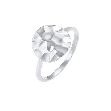 Bague Plaquette Pour Dames Tendance Martelée