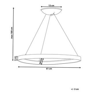 Beliani Hängeleuchte aus Aluminium Modern KRABURI  