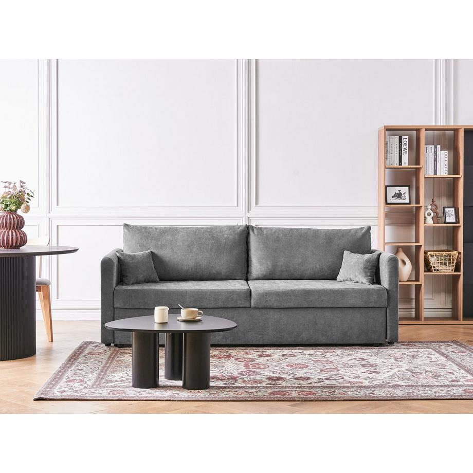 Beliani Schlafsofa aus Chenillegewebe  BLEIK  