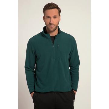 Pullover polo di pile da ciclismo con maniche lunghe e collo con zip