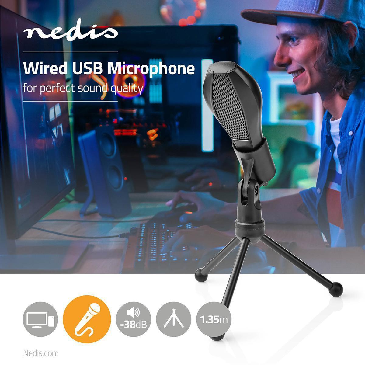 Nedis  Microfono | Utilizzato per: computer / desktop | Cablato | 1x USB 