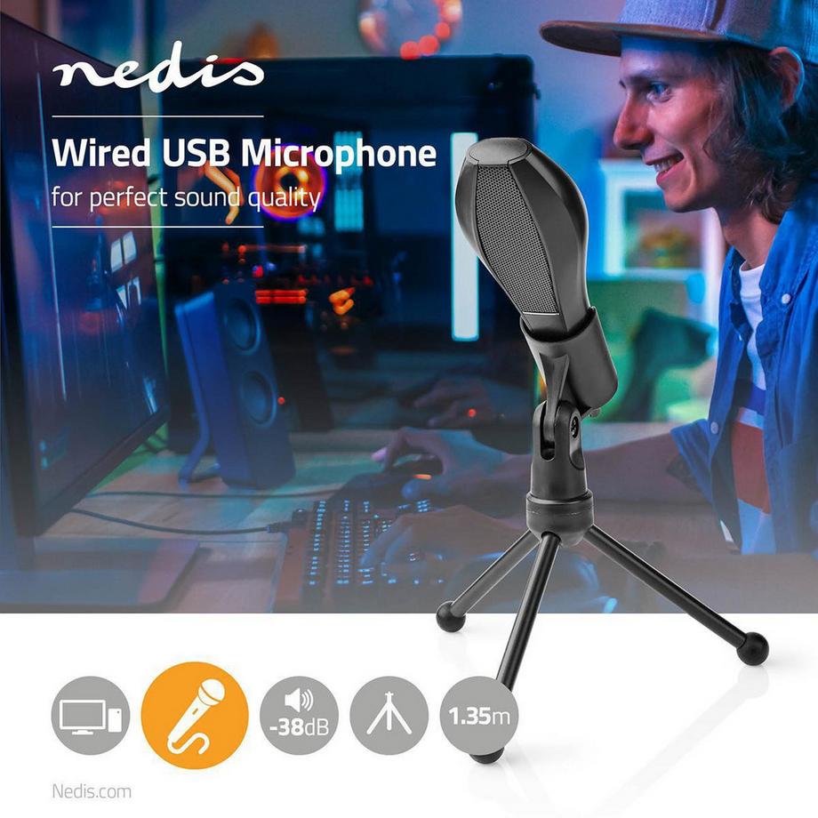 Nedis  Mikrofon | Verwendet für: Computer / Desktop | Verdrahtet | 1x USB 