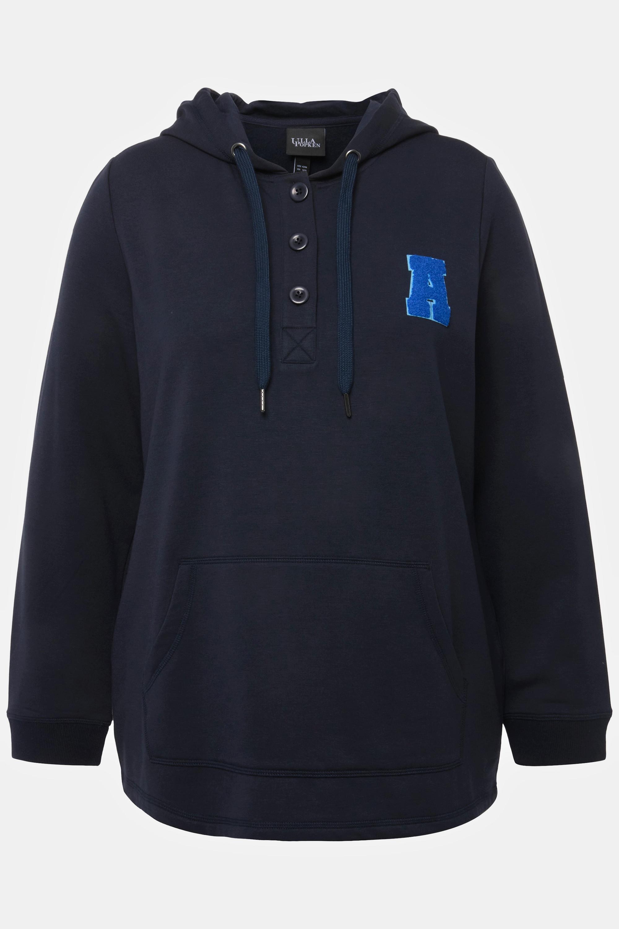 Ulla Popken  Hoodie, Kängurutasche, Langarm, Kapuzenshirt 