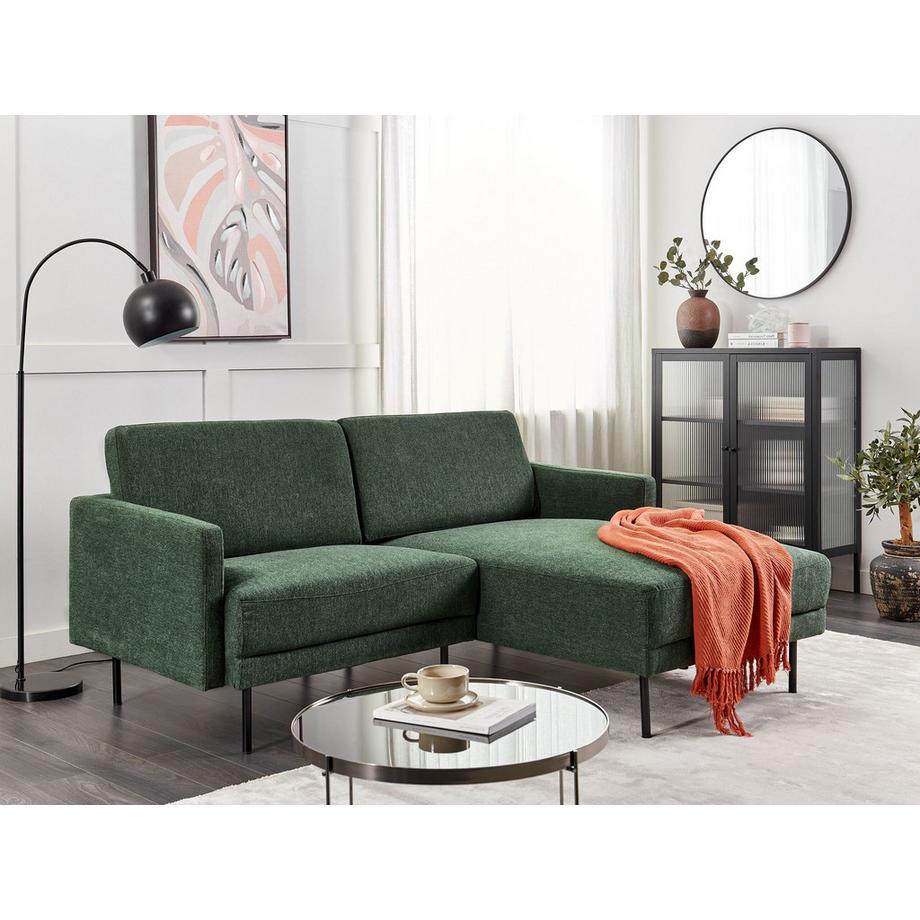 Beliani Canapé d'angle gauche en Tissu  BREDA  