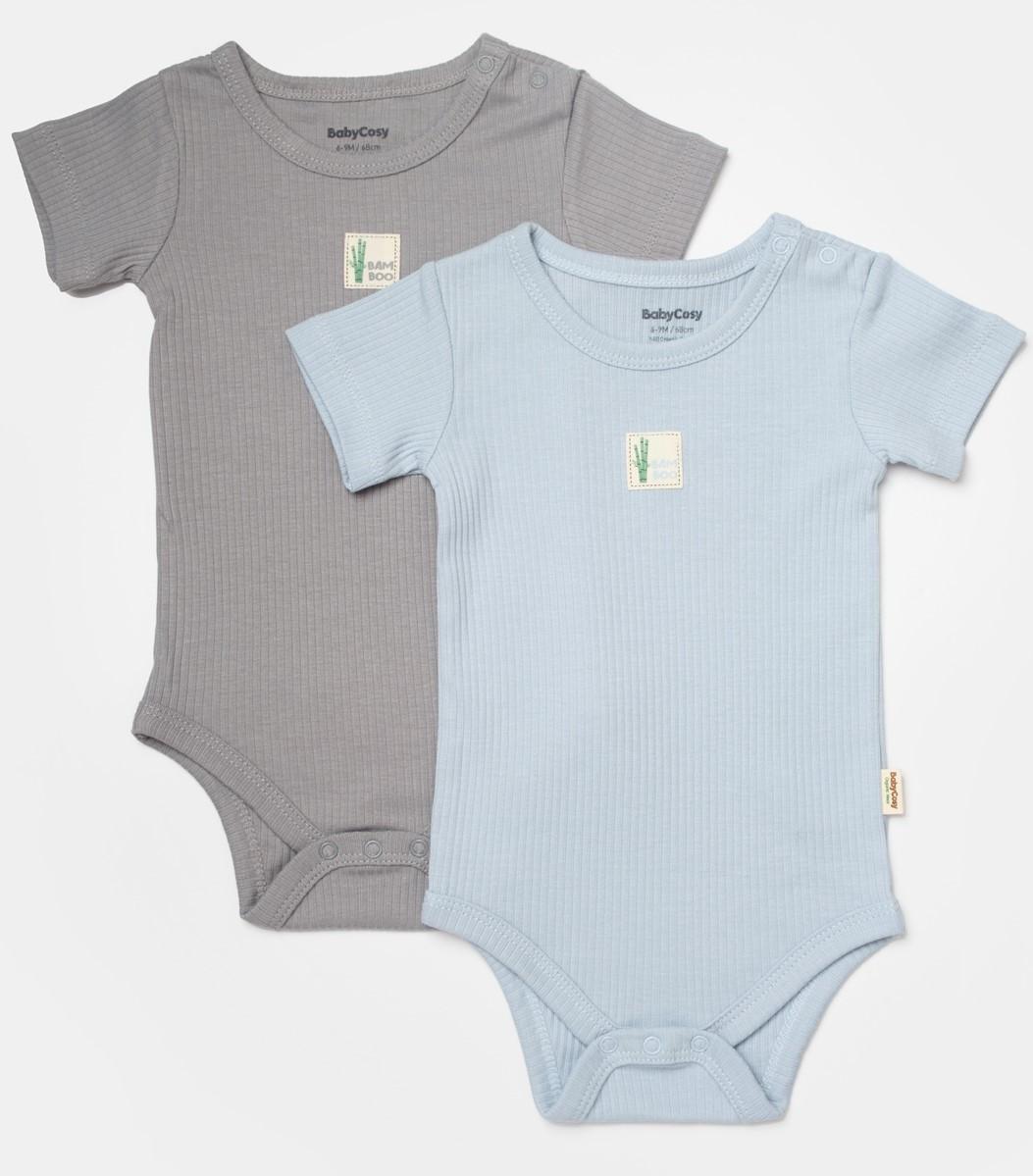 BabyCosy Organic  Body, manches courtes, 2 Pack 