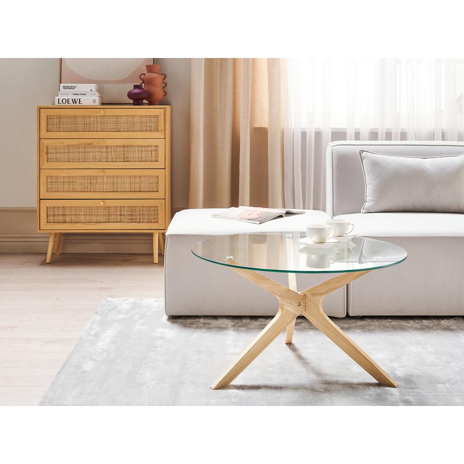 Beliani Lot de 2 tables basses en Verre de sécurité Moderne VALLEY  