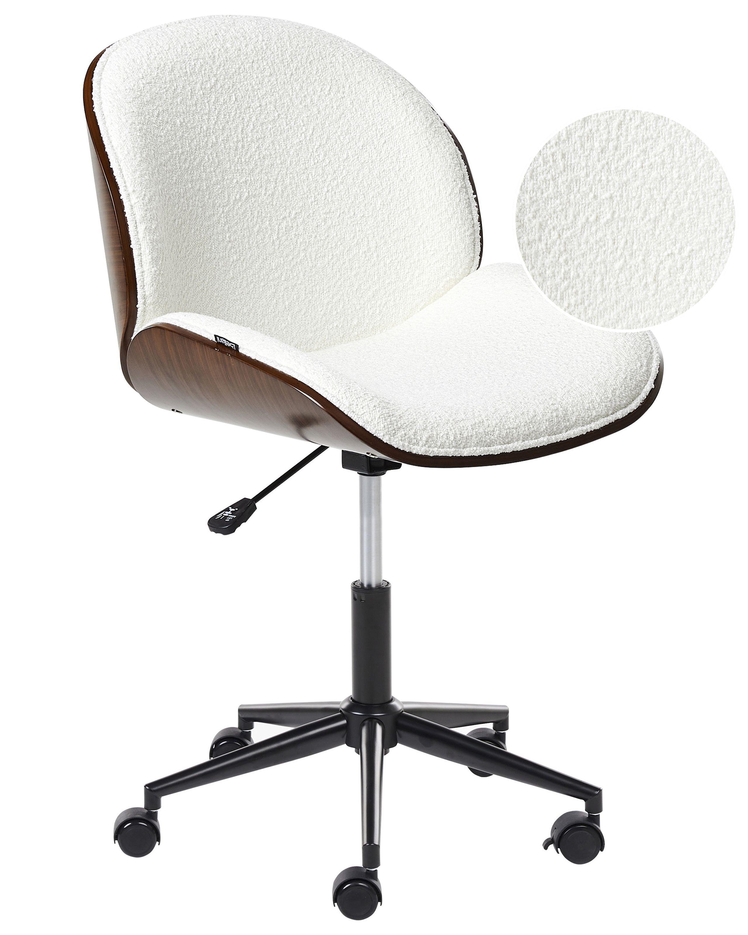 Beliani Chaise de bureau en Bouclé Rétro MENESHA  
