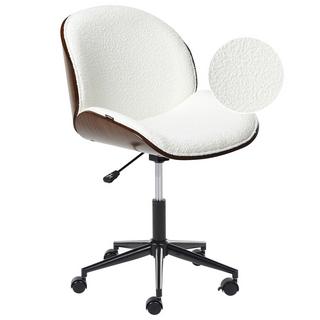 Beliani Chaise de bureau en Bouclé Rétro MENESHA  