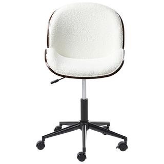 Beliani Chaise de bureau en Bouclé Rétro MENESHA  
