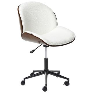 Beliani Chaise de bureau en Bouclé Rétro MENESHA  