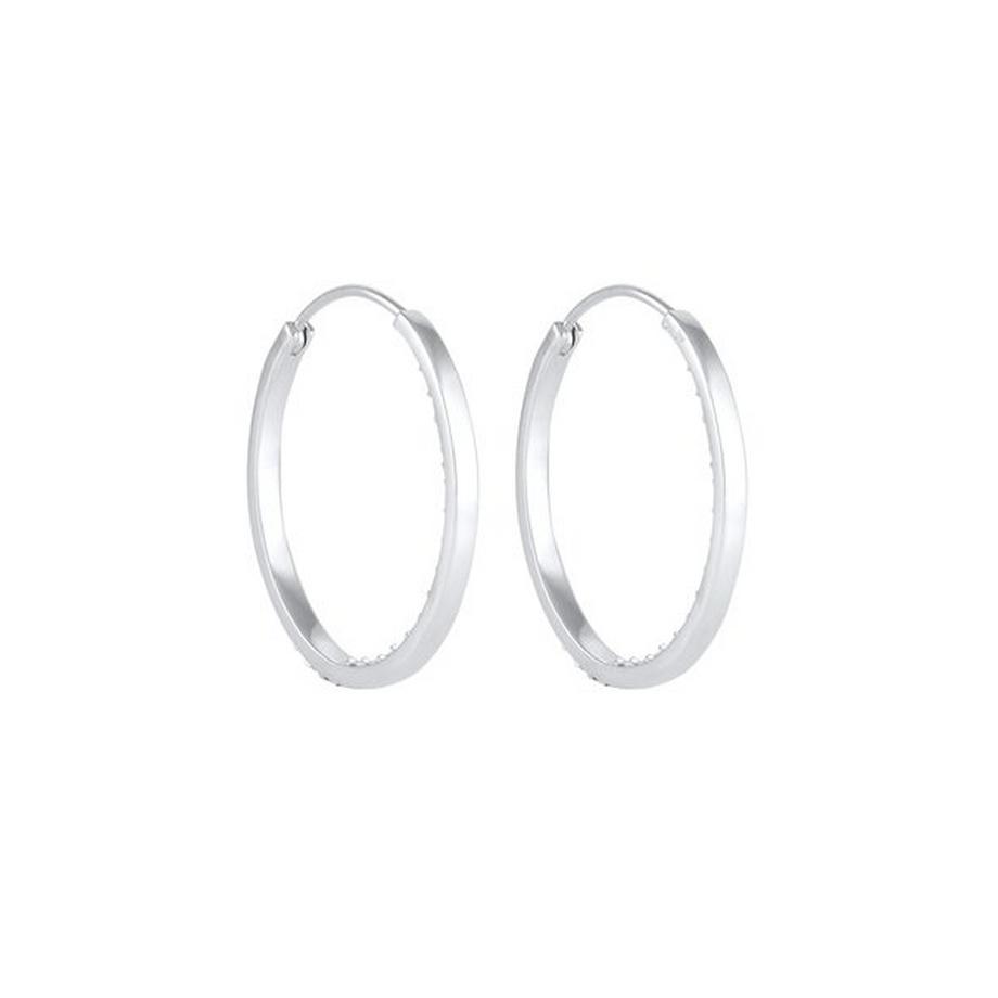 Elli  Boucles d'Oreilles Créoles Avec Cristaux 