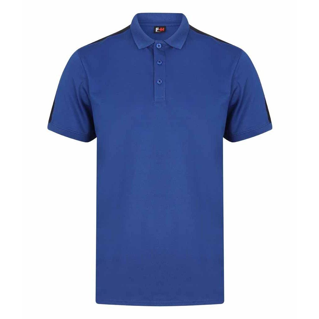 Image of Finden & Hales Contrast Panel-Pique-Polo-Hemd - XS