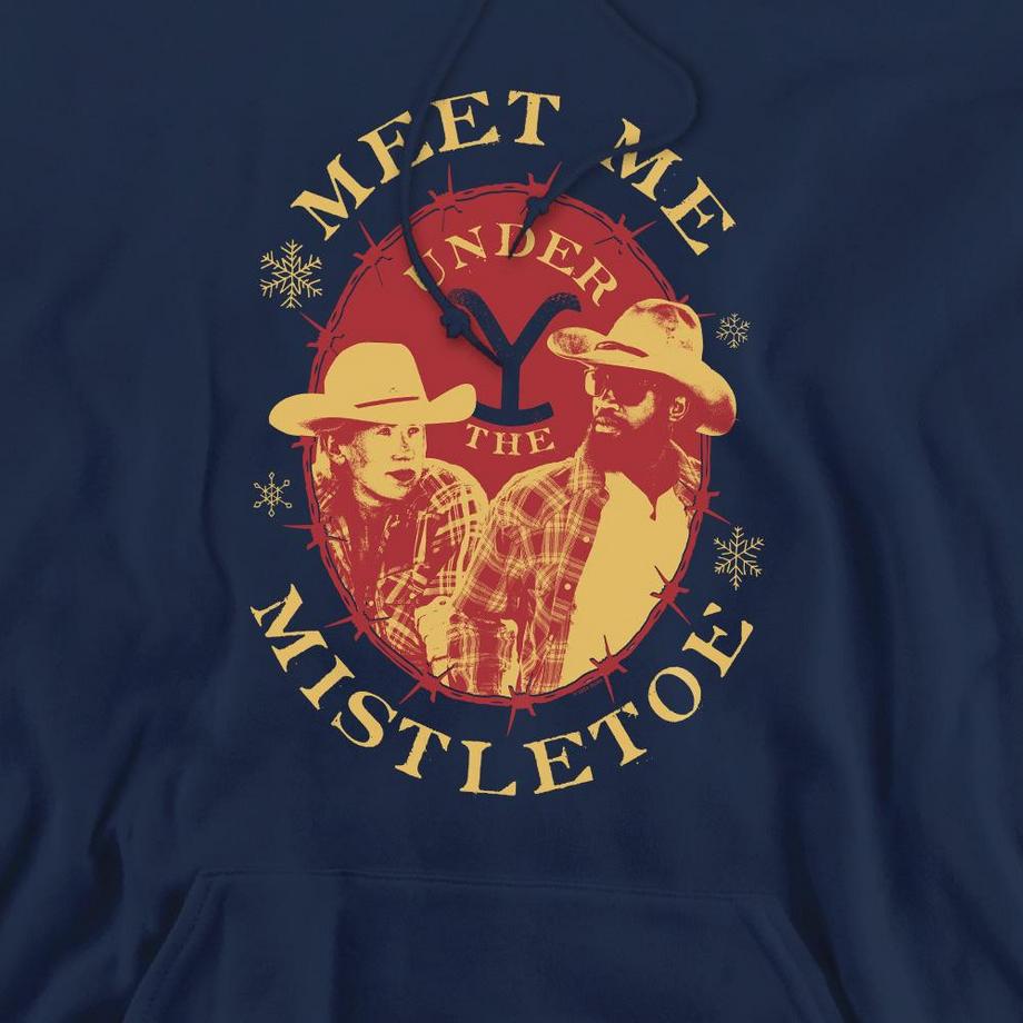 Yellowstone Felpa Con Cappuccio Meet Me Under The Mistletoe  