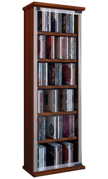 VCM Holz CD DVD Stand Regal Schrank Aufbewahrung Standregal Ständer Classic Glastür  