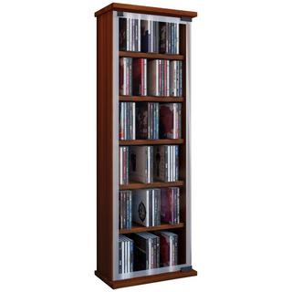 VCM Holz CD DVD Stand Regal Schrank Aufbewahrung Standregal Ständer Classic Glastür  