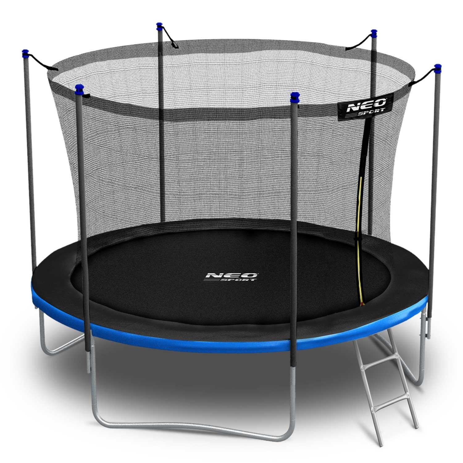 B2X Trampoline de jardin 312 cm avec filet de sécurité intérieur et échelle Neo-Sport  