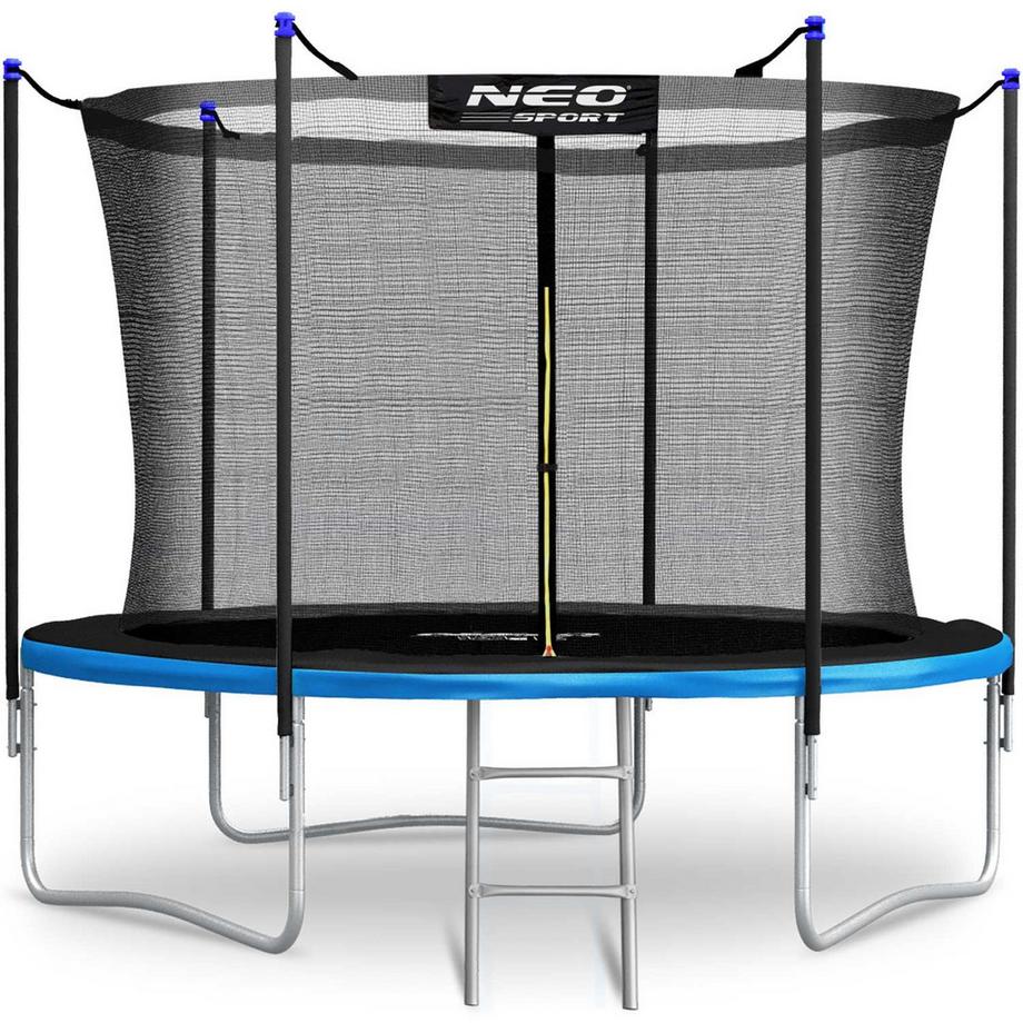 B2X Trampolin für den Garten 312 cm mit innerem Sicherheitsnetz und Leiter Neo-Sport  
