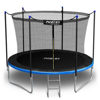 B2X Trampoline de jardin 312 cm avec filet de sécurité intérieur et échelle Neo-Sport  