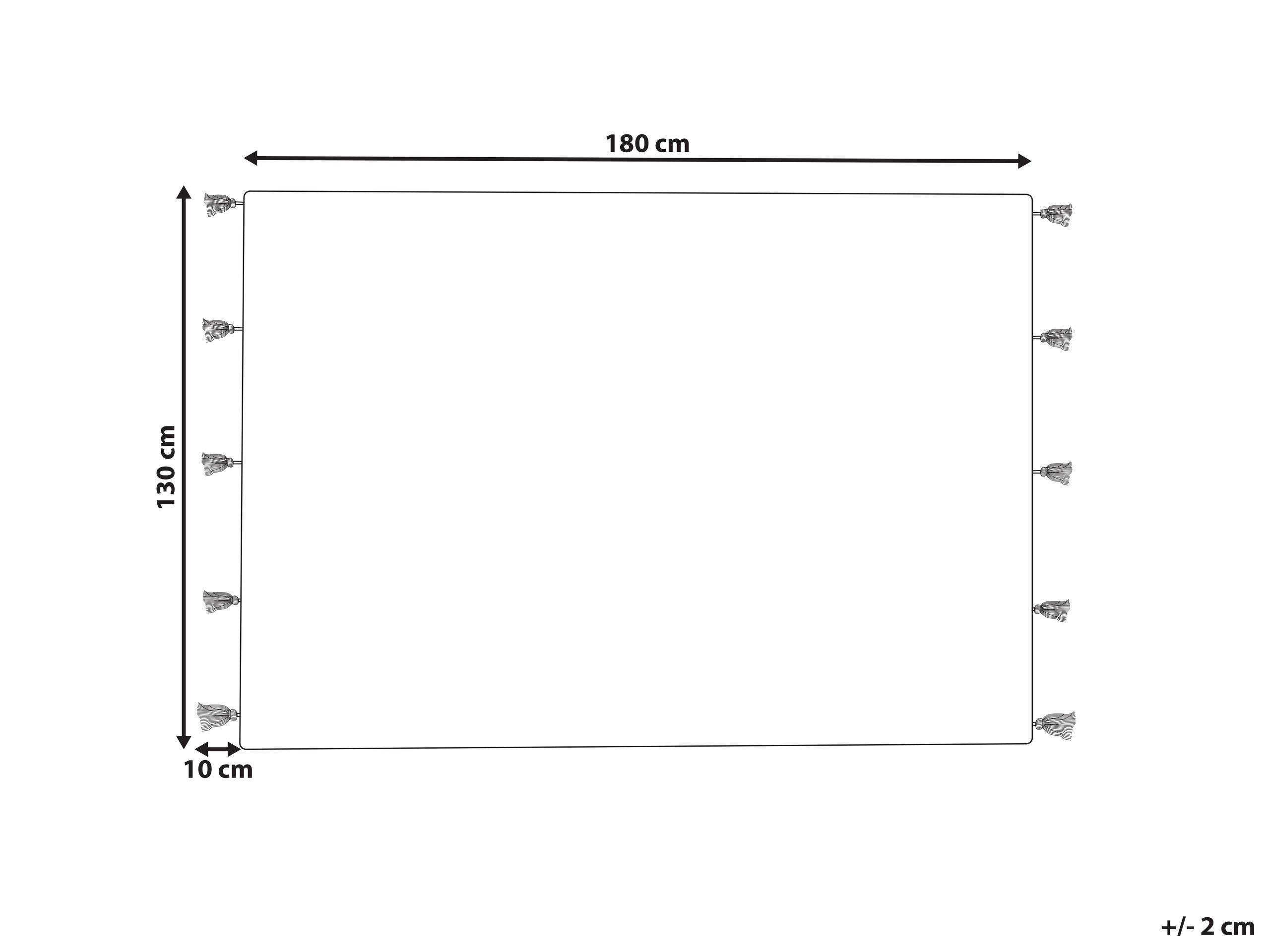 Beliani KHANDWA Couverture en Coton Boho  