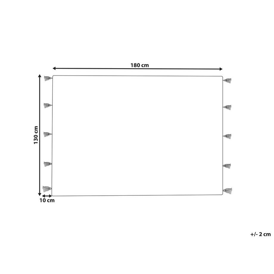 Beliani KHANDWA Coperta in Cotone Boho  