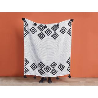 Beliani Kuscheldecke aus Polyester Boho SAATLI  