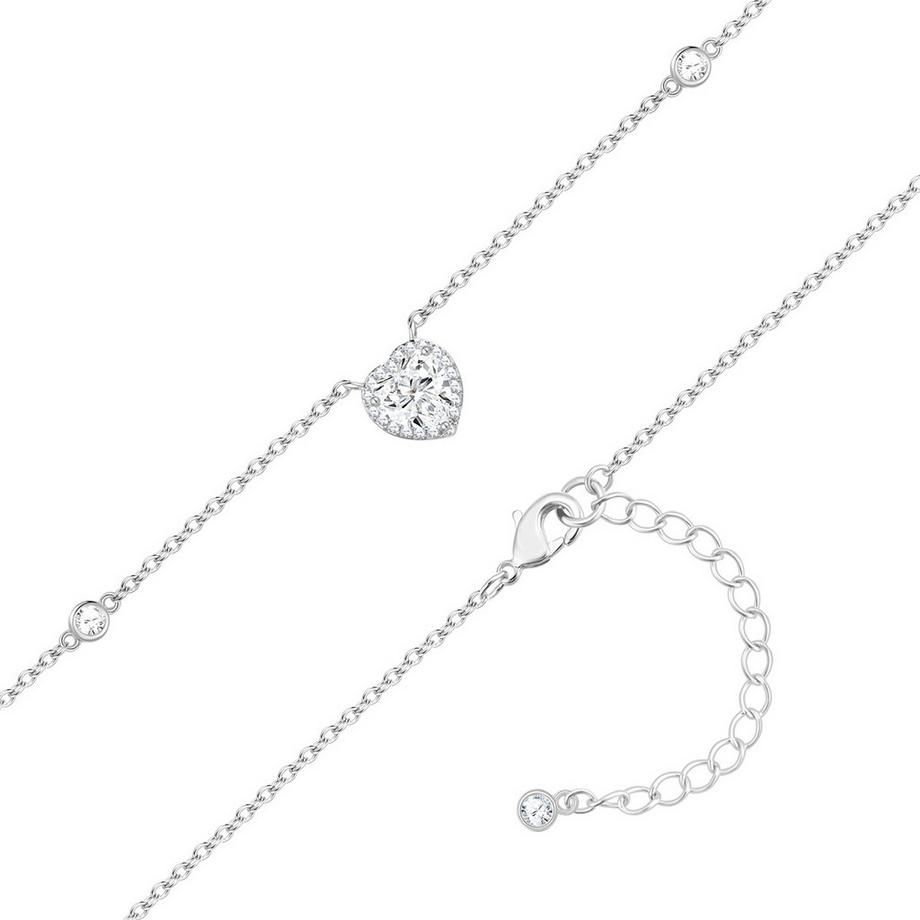 Lulu & Jane  Collier Cœur Laiton Zircon 